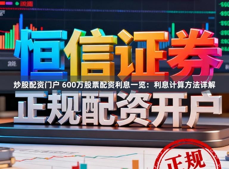 炒股配资门户 600万股票配资利息一览：利息计算方法详解